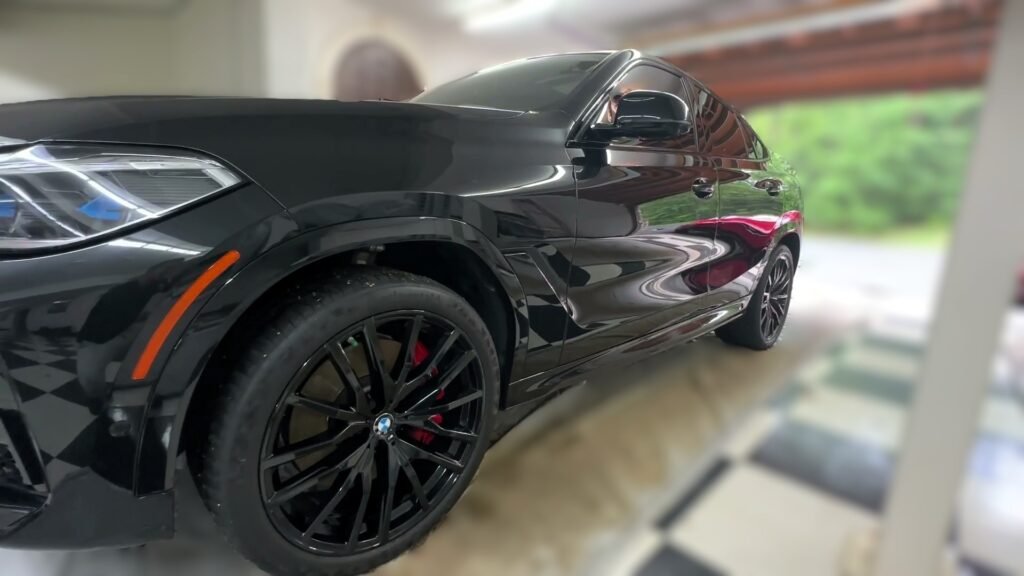 black exterior mobile detailing in ct of bmw