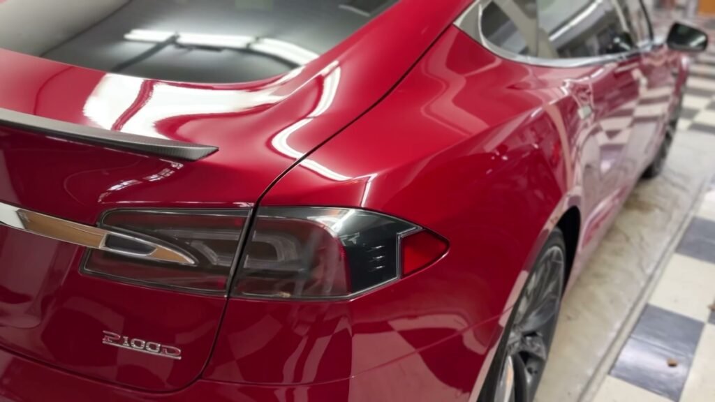 red tesla mobile detailing ct
